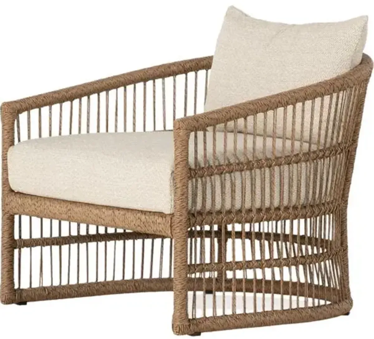 Avena Barrel Outdoor Lounge Chair - Natural/Sand - Beige