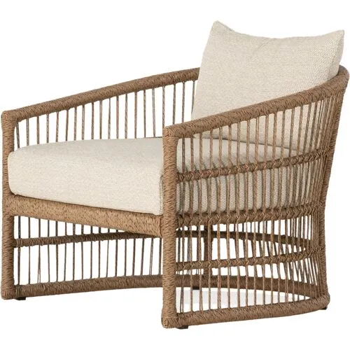 Avena Barrel Outdoor Lounge Chair - Natural/Sand - Beige