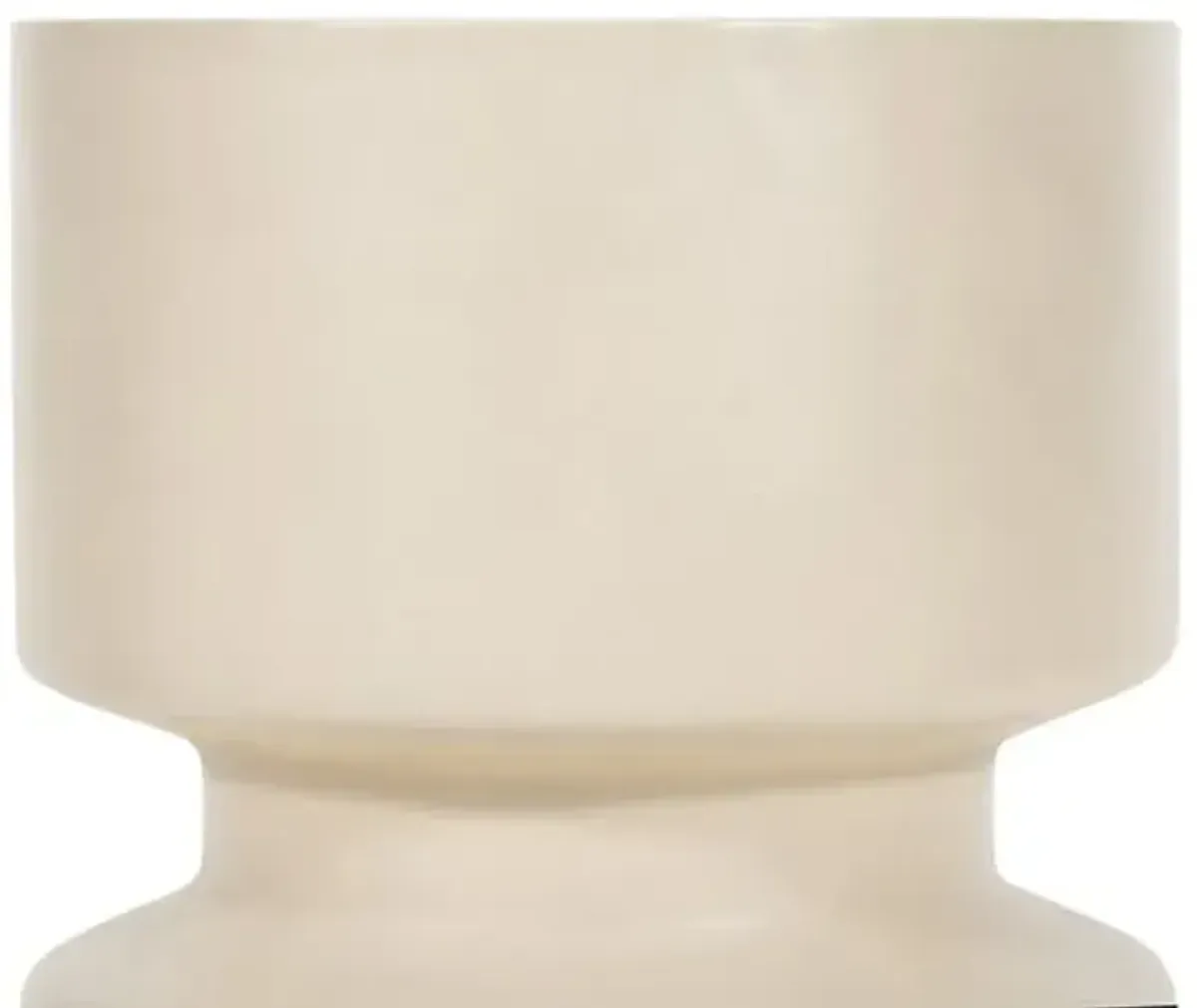 Isra Outdoor End Table - Parchment White
