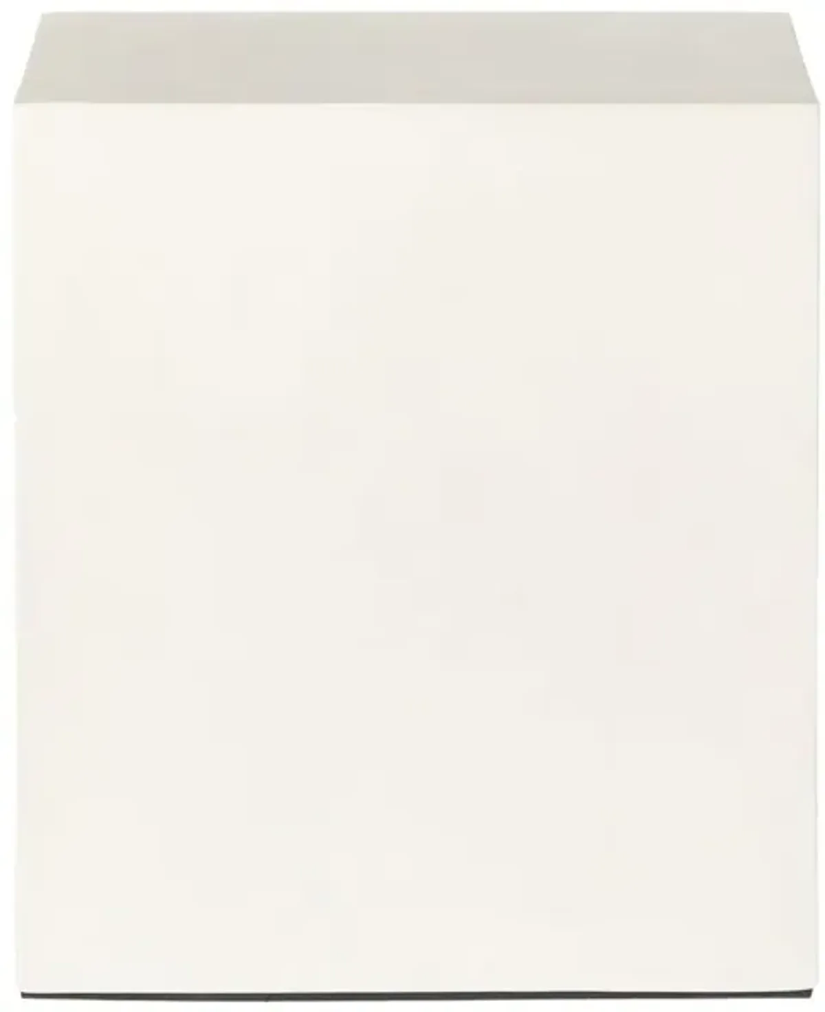 Yuki Outdoor End Table, White Concrete