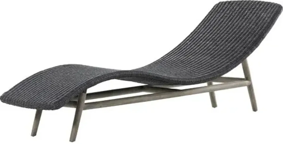 Paulina Outdoor Chaise Lounge - Coal - Black - Comfortable, Sturdy, Stylish