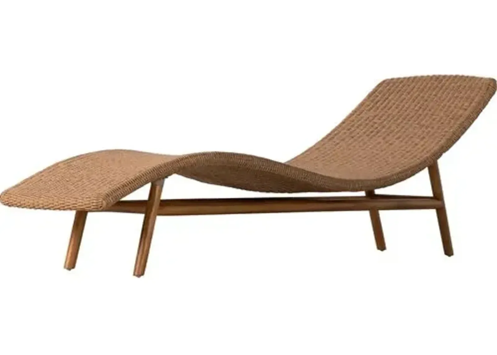 Paulina Outdoor Chaise Lounge - Natural - Brown - Comfortable, Sturdy, Stylish