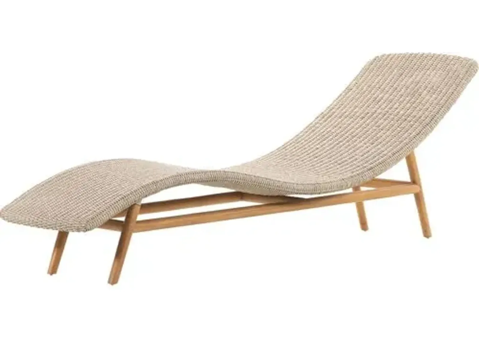 Paulina Outdoor Chaise Lounge - White - Beige - Comfortable, Sturdy, Stylish