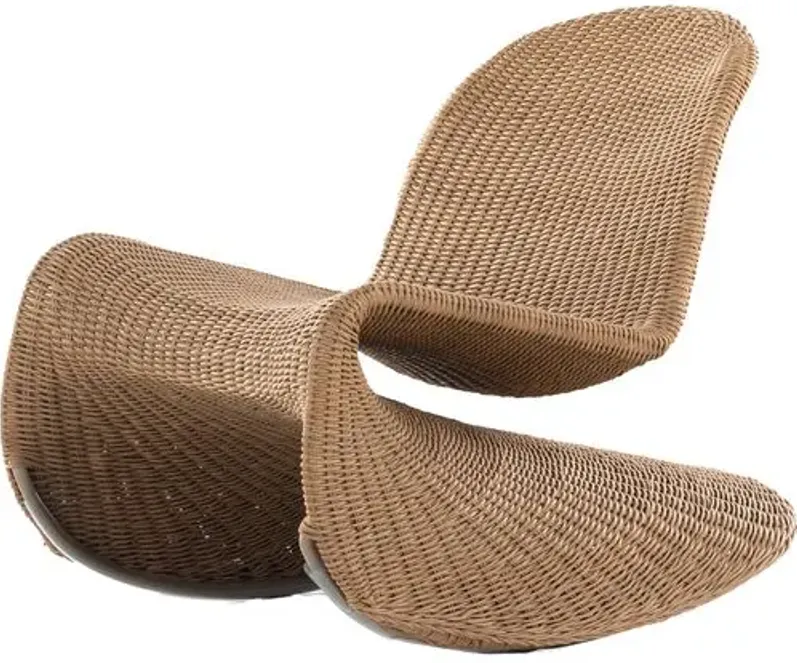 Paulina Outdoor Rocking Chair - Natural - Brown