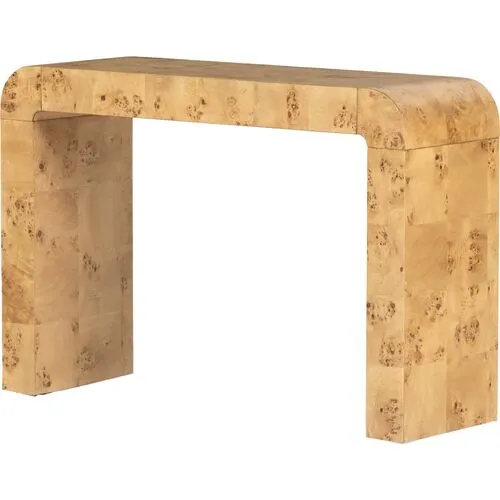 Meena Burl Console Table - Natural - Brown