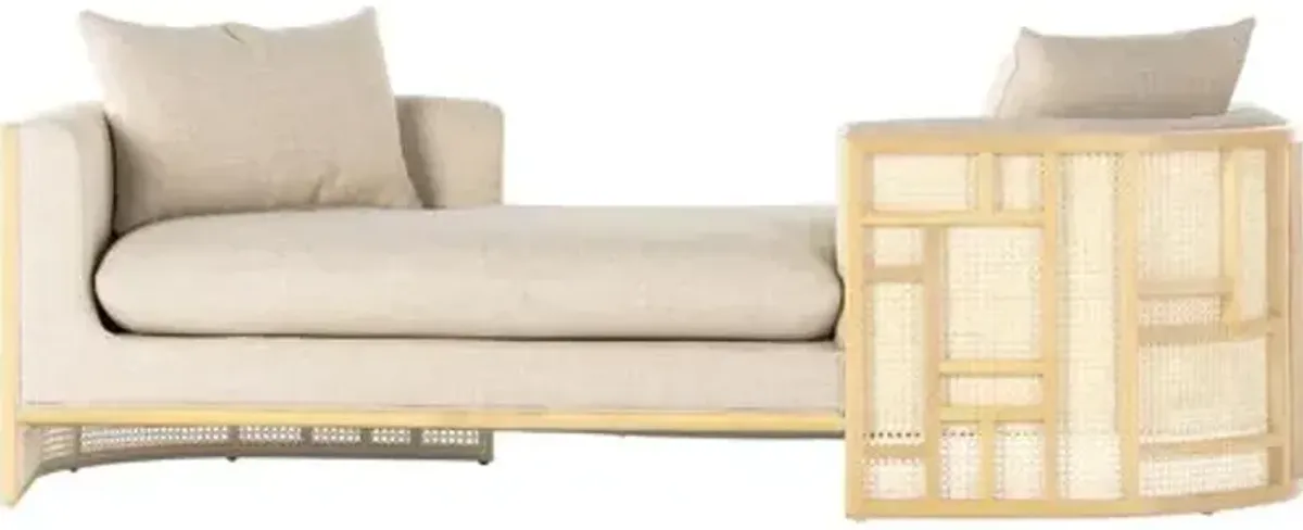 Autumn Cane Chaise - Beige - Comfortable, Sturdy, Stylish