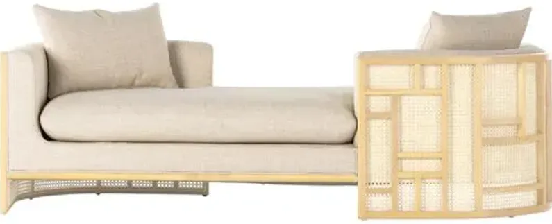 Autumn Cane Chaise - Beige - Comfortable, Sturdy, Stylish