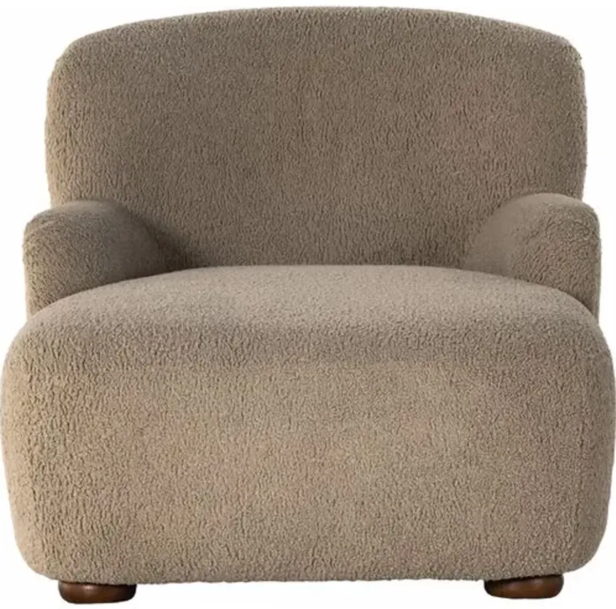 Micah Chaise Lounge - Sheepskin - Brown - Comfortable, Sturdy, Stylish