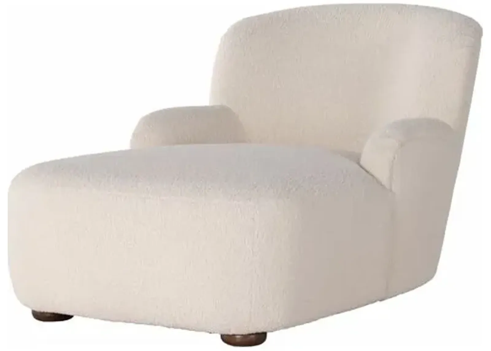 Amy Chaise Lounge - Sheepskin - Ivory - Comfortable, Sturdy, Stylish