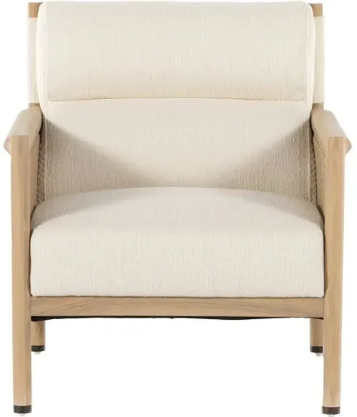 Lauren Cane Accent Chair - Kerbey Ivory Sheepskin, Comfortable, Durable, Cushioned