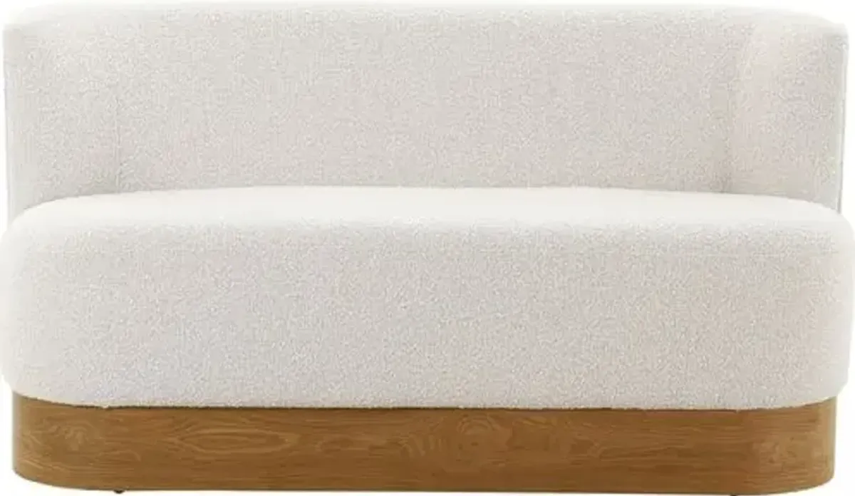 Martina Dining/Accent Bench - Off-White Boucle Performance - Ivory