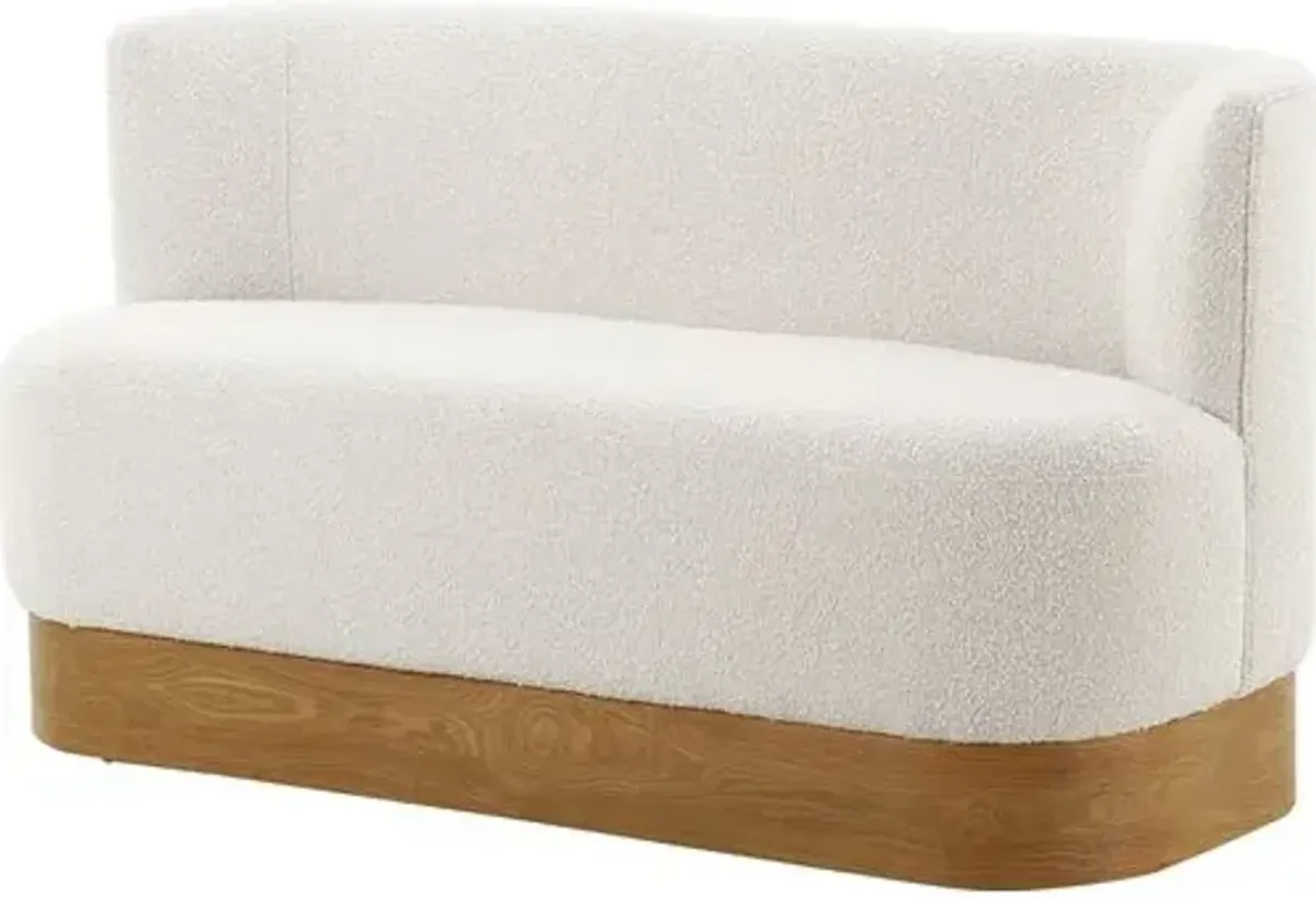 Martina Dining/Accent Bench - Off-White Boucle Performance - Ivory