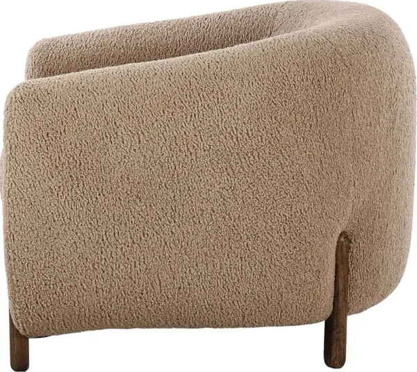 Renee Accent Chair, Sheepskin Camel