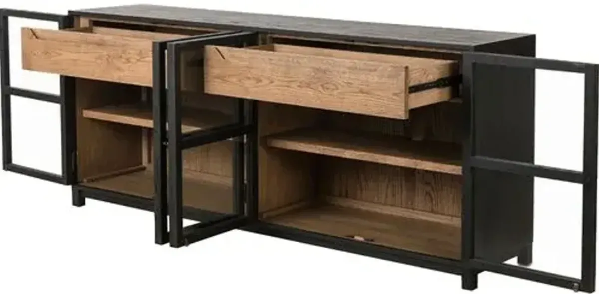 Kasey Large Sideboard - Drifted Matte Black