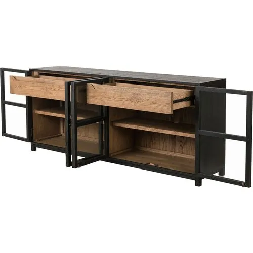 Kasey Large Sideboard - Drifted Matte Black