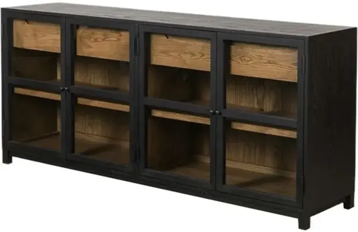 Laila Large Sideboard - Drifted Matte Black
