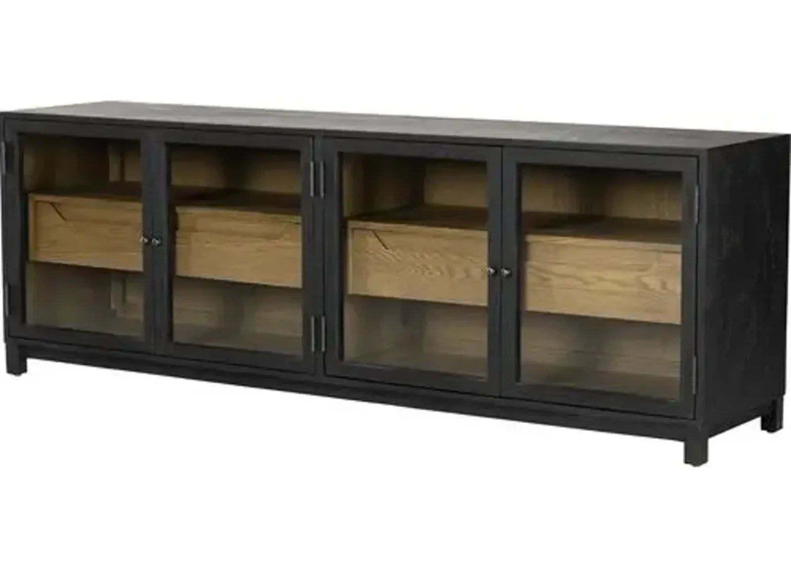 Kasey Media Console - Drifted Matte Black