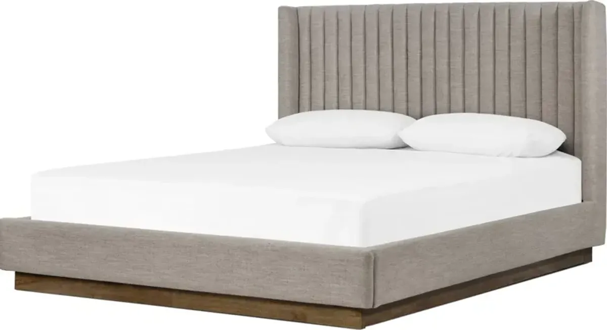 Soma Channeled Bed, Savile Flannel Performance