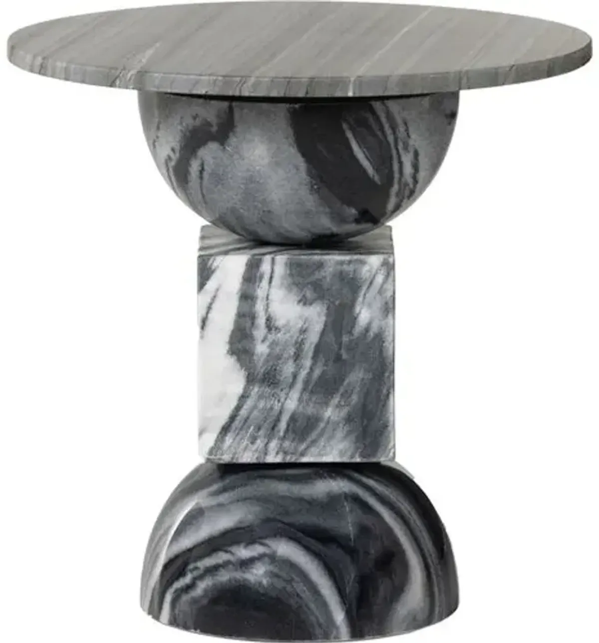 Nido Marble End Table - Black