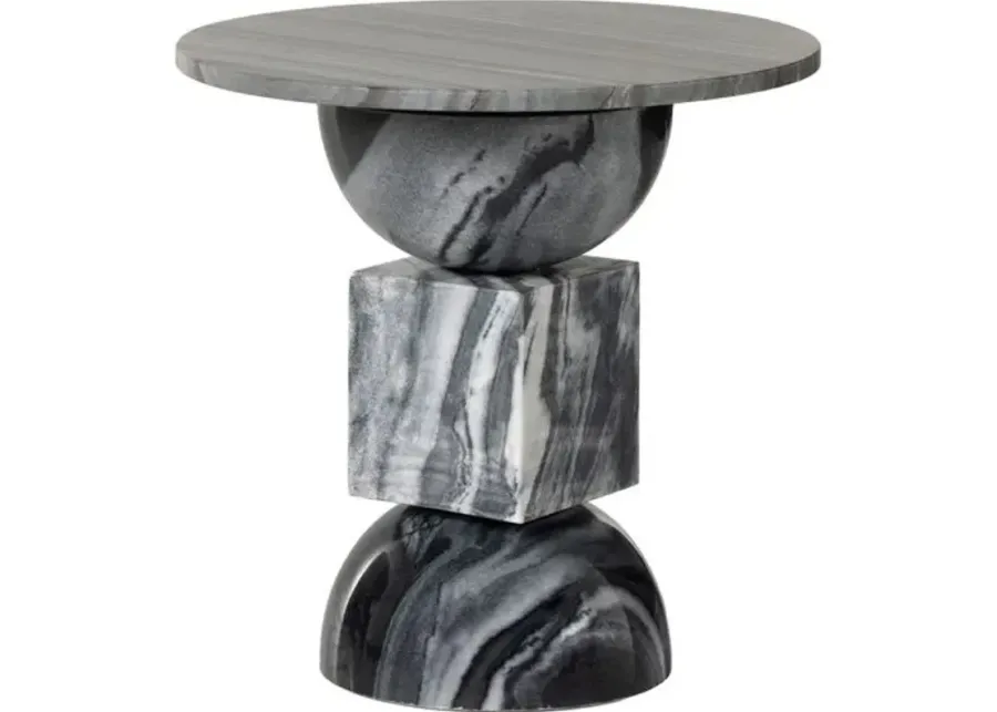 Nido Marble End Table - Black