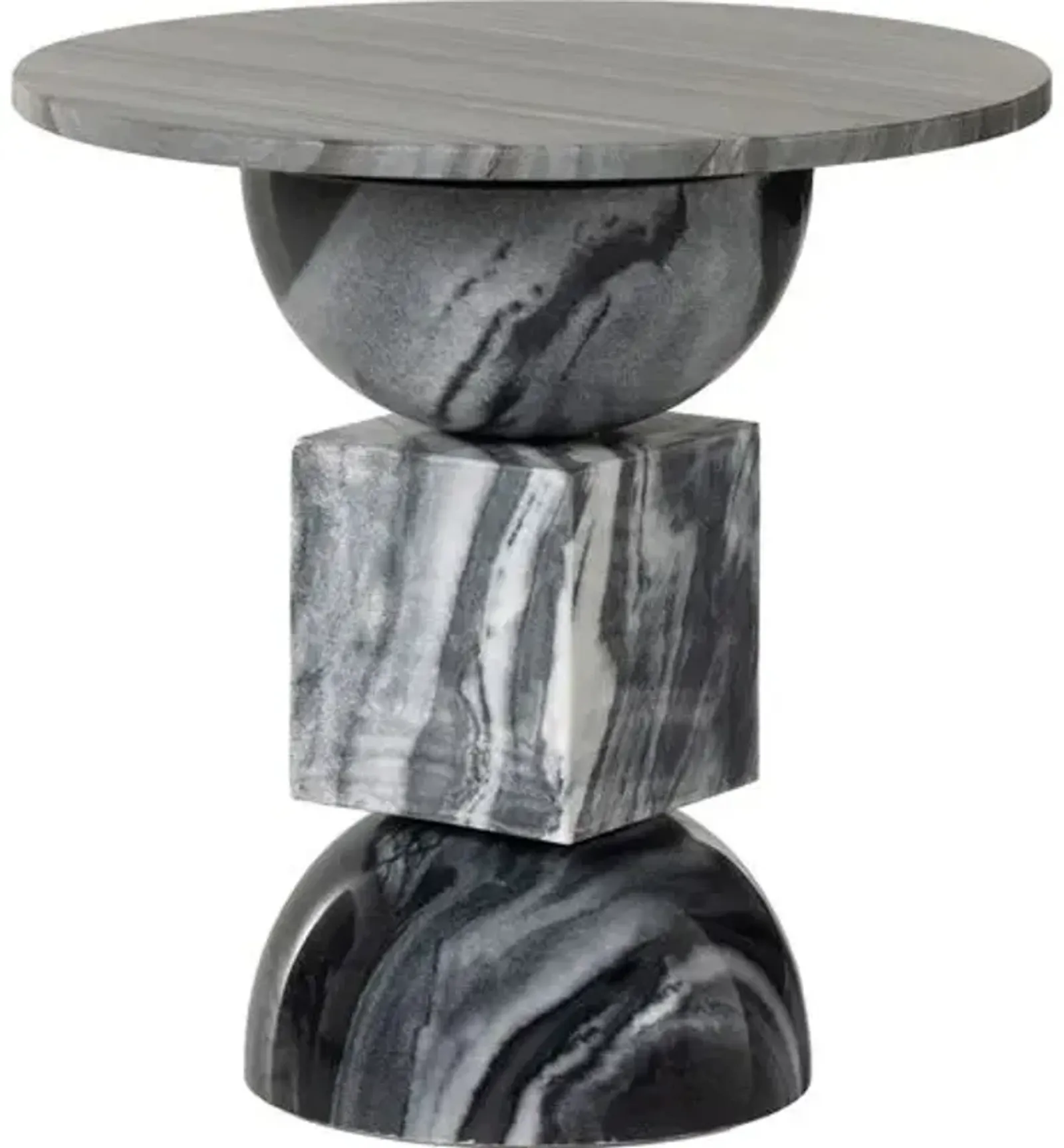 Nido Marble End Table - Black