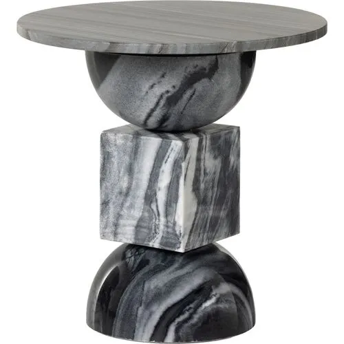 Nido Marble End Table - Black