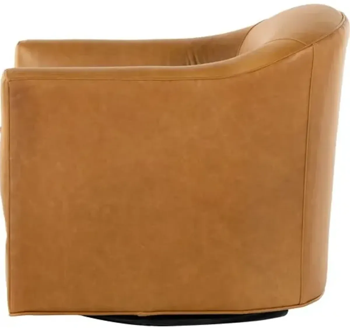 Elaine Swivel Chair - Ontario Camel Leather