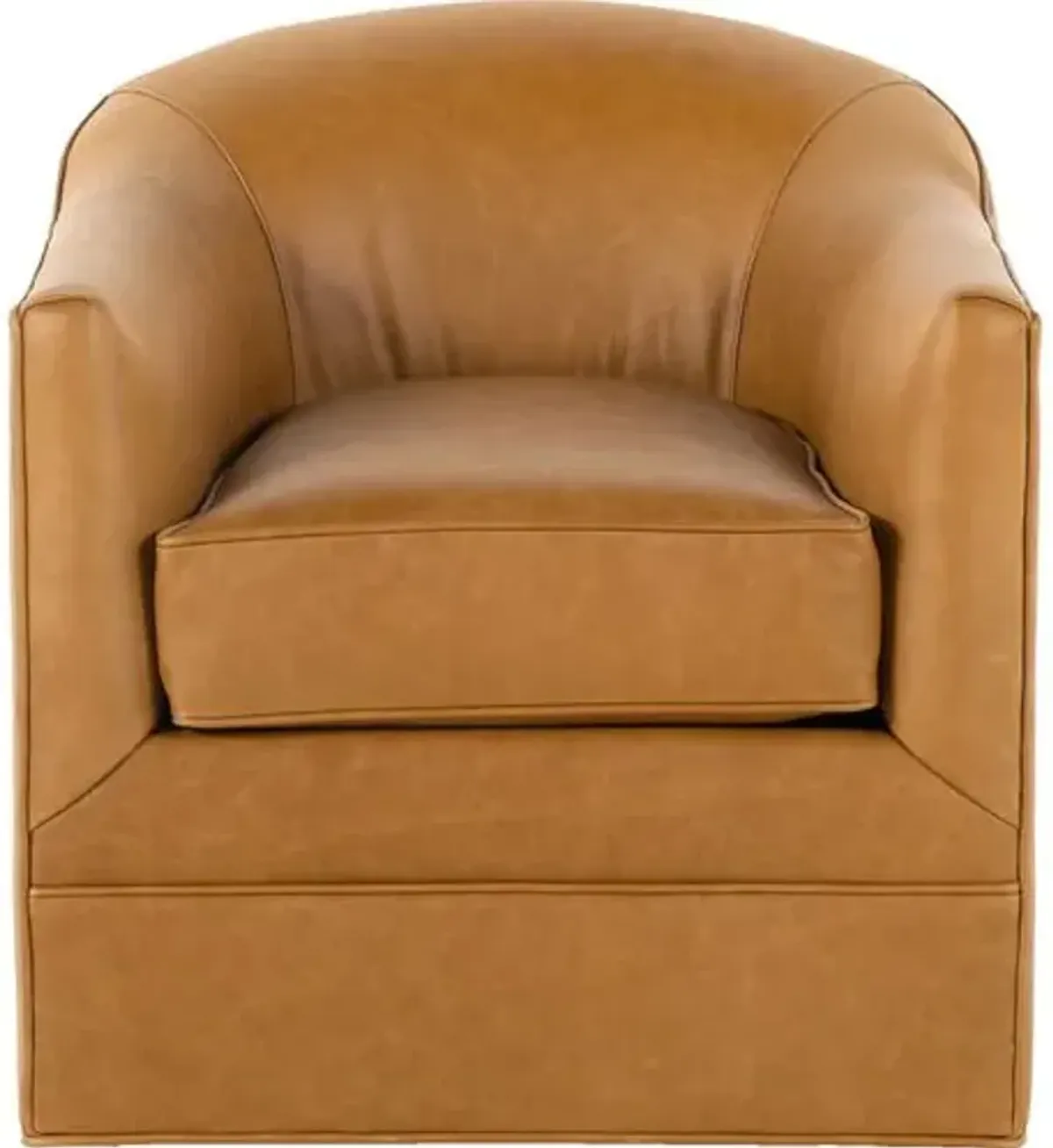 Elaine Swivel Chair - Ontario Camel Leather