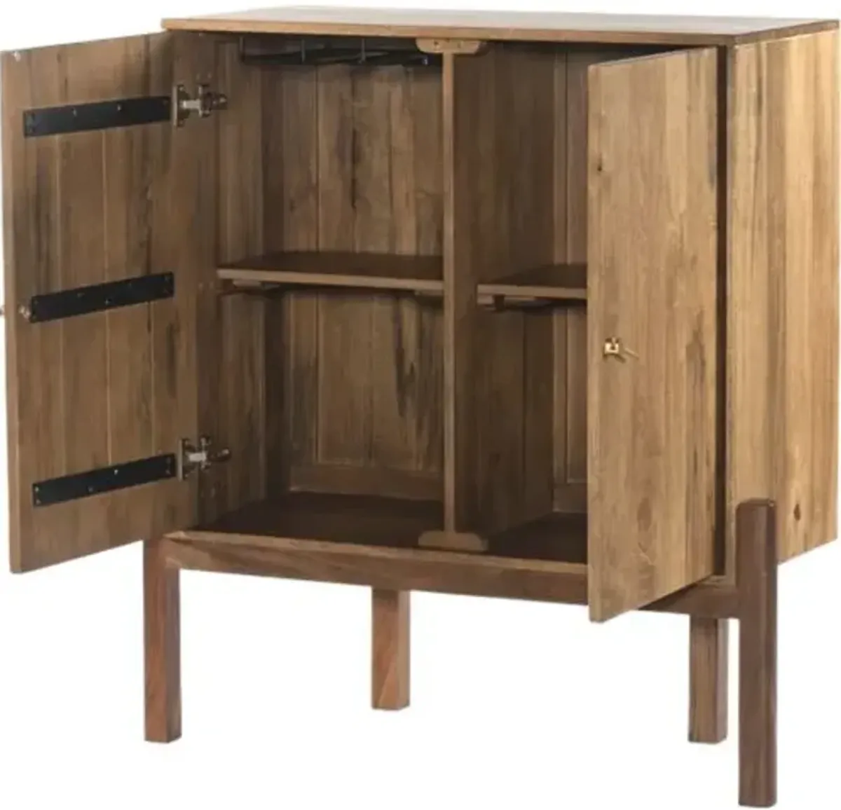 Tori Bar Cabinet - Smoked Honey - Brown