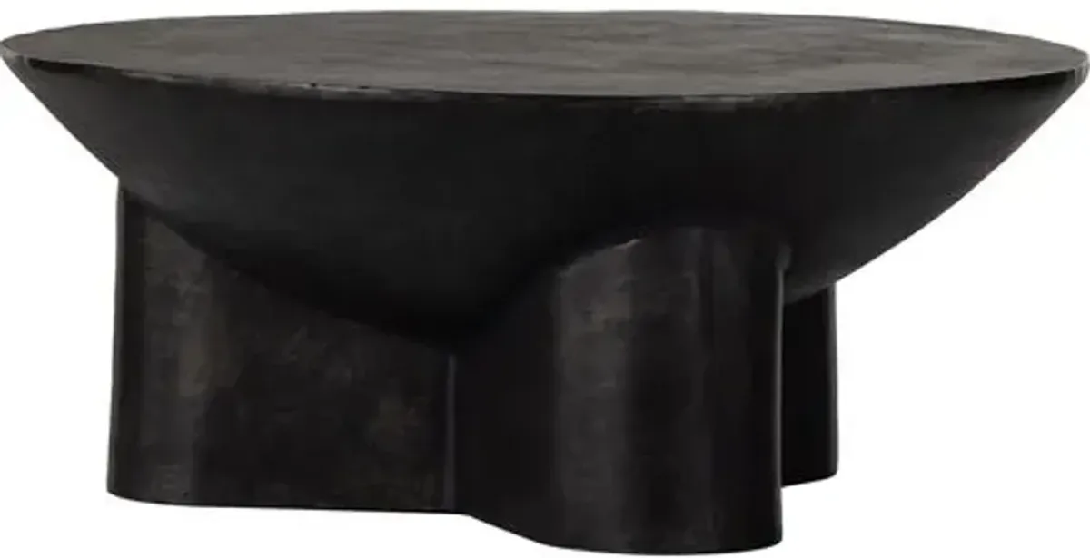 Aruthur 36" Coffee Table - Raw Black