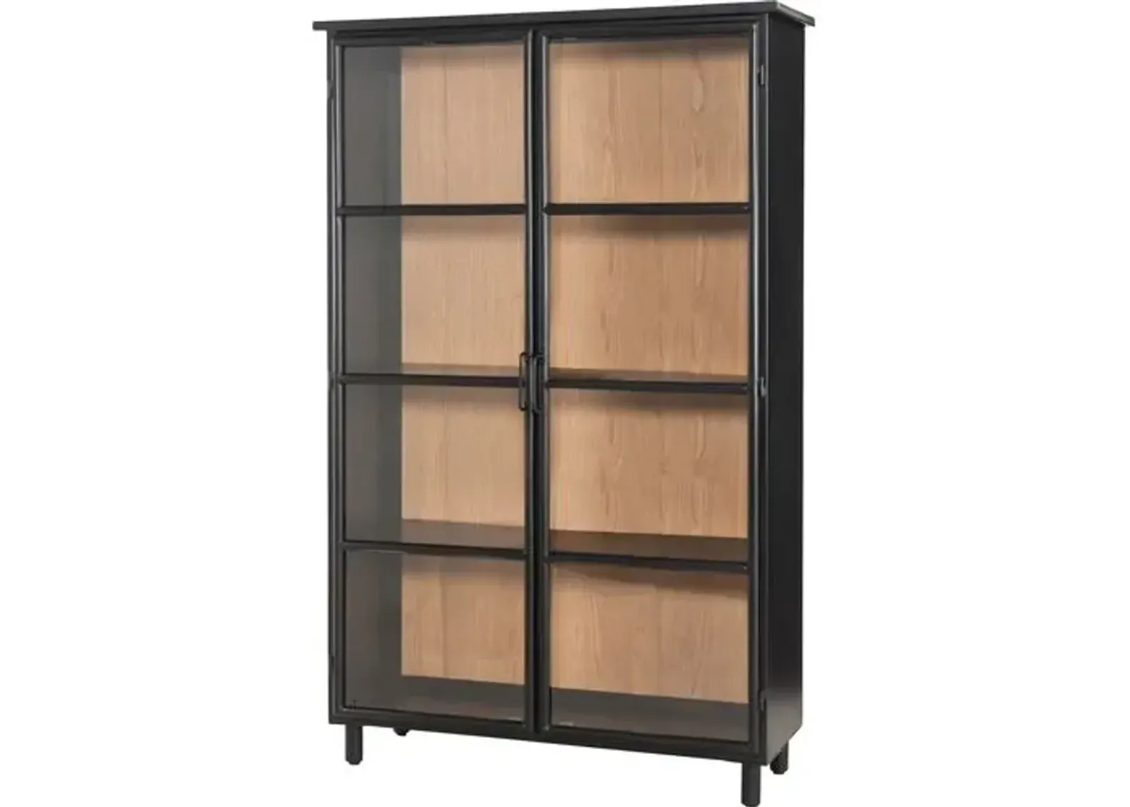 Sawyer Tall Cabinet - Natural Oak/Black