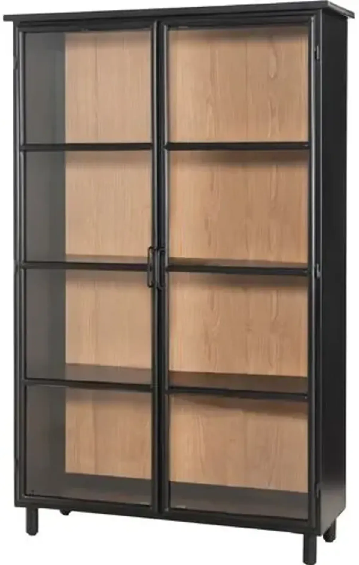 Sawyer Tall Cabinet - Natural Oak/Black