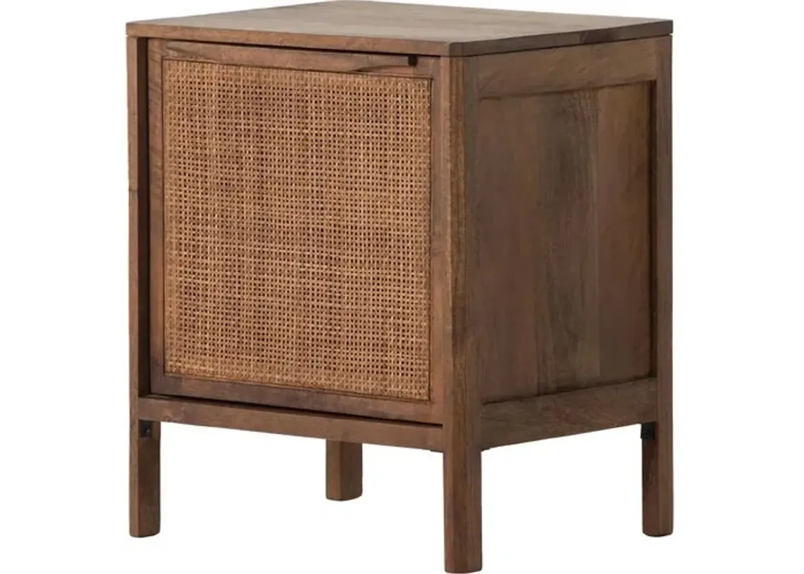 Selena Cane Nightstand - Left Facing