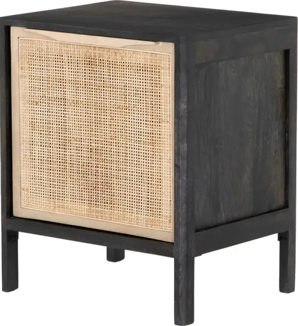 Selena Cane Nightstand, Left Facing