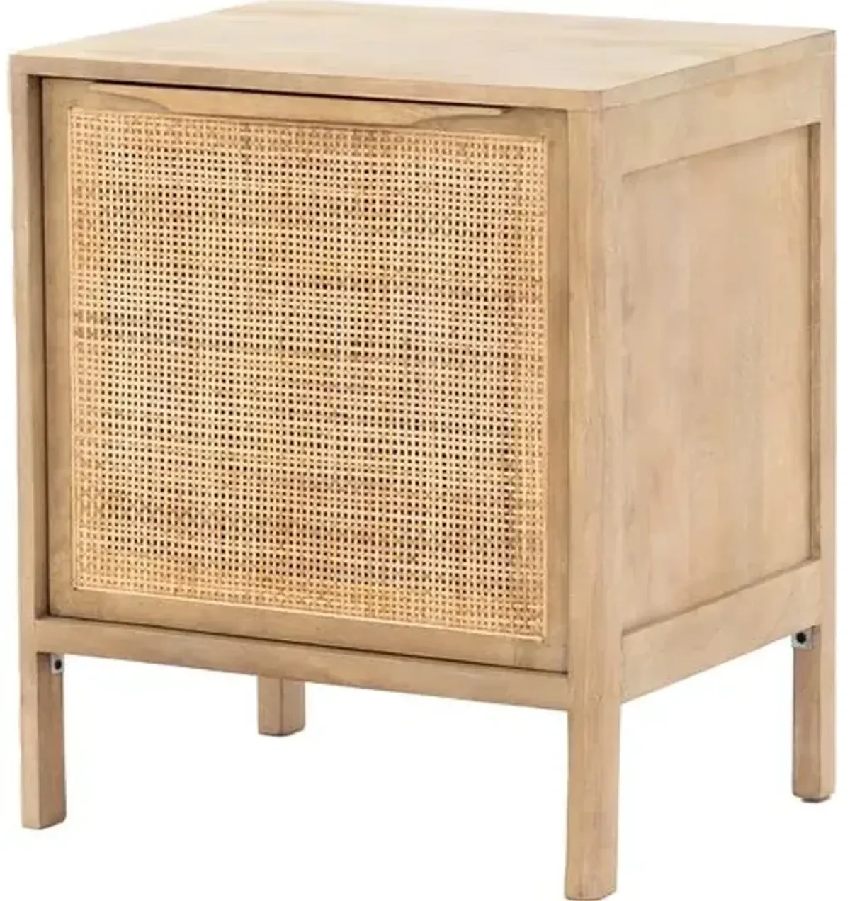 Selena Cane Nightstand - Left Facing