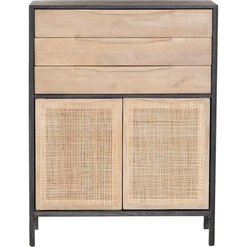 Selena Cane Tall Dresser - Black