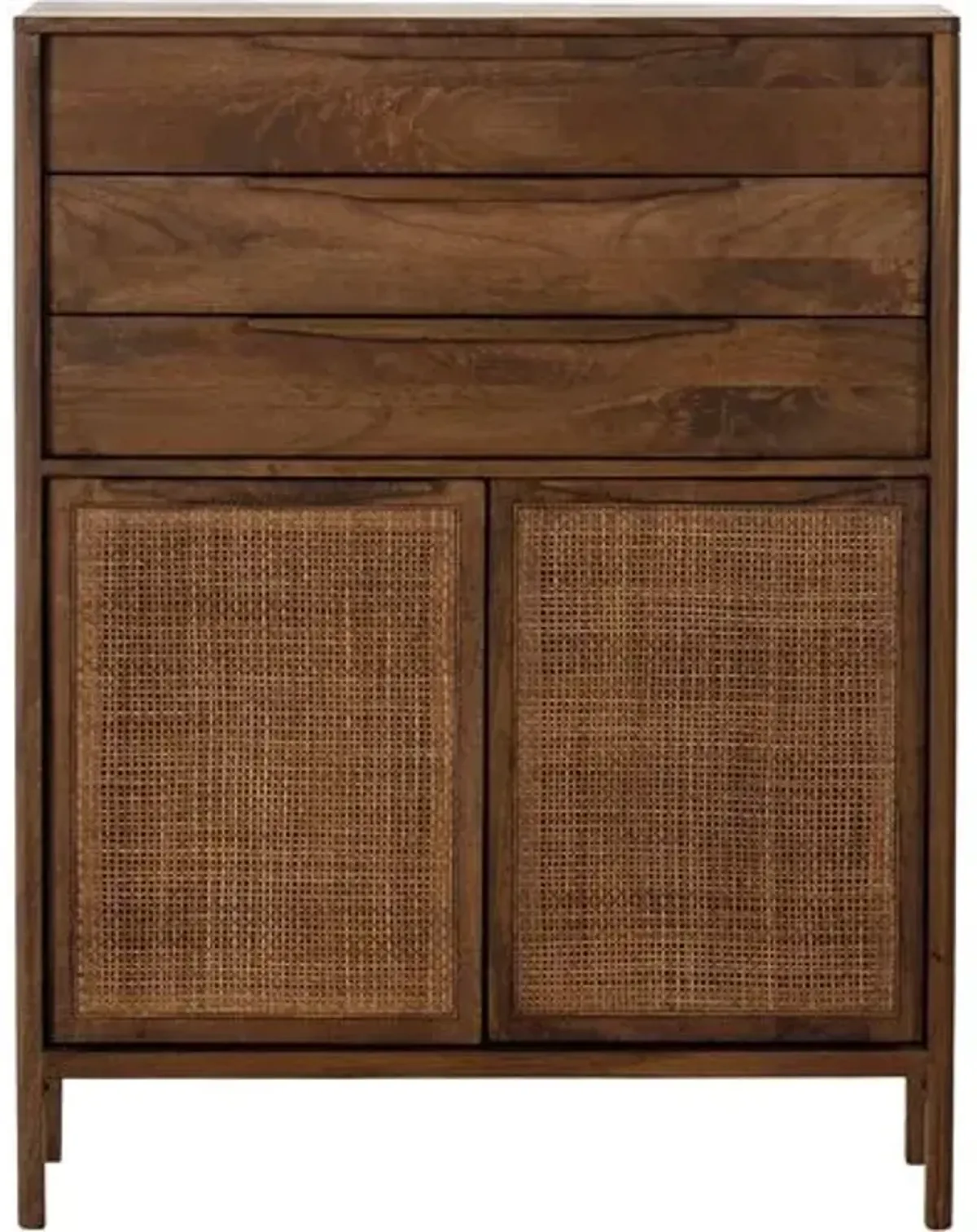 Selena Cane Tall Dresser - Brown