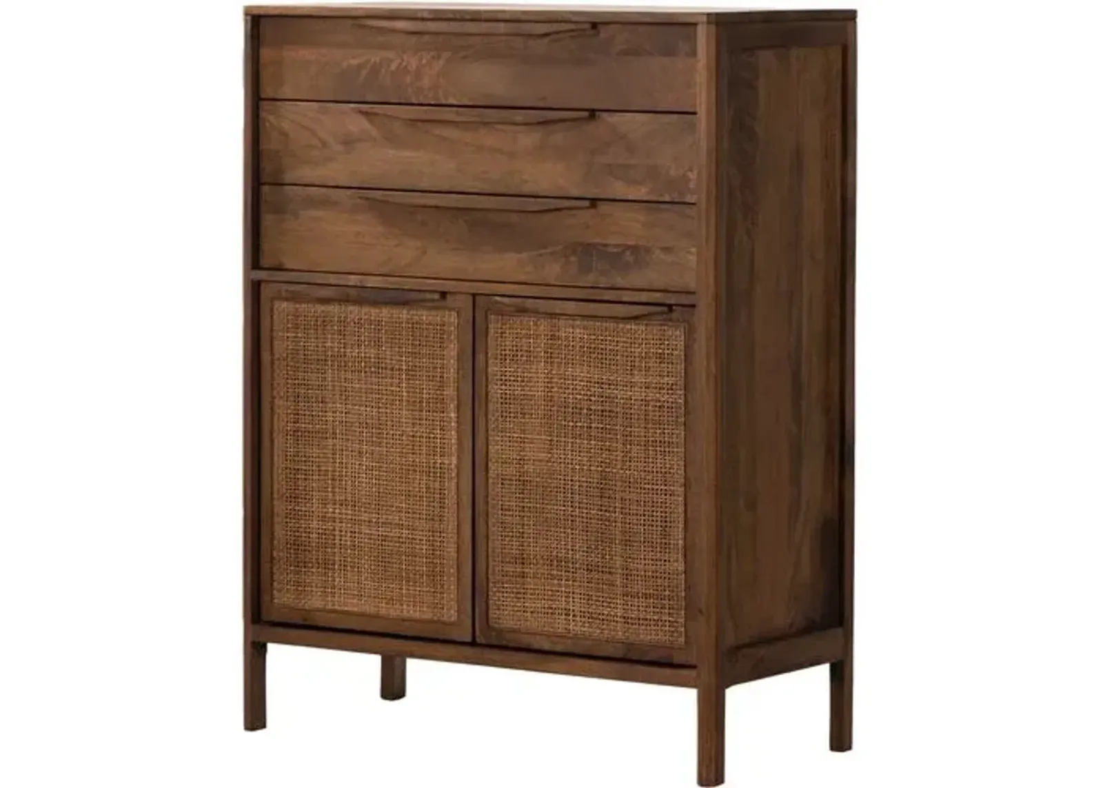 Selena Cane Tall Dresser - Brown