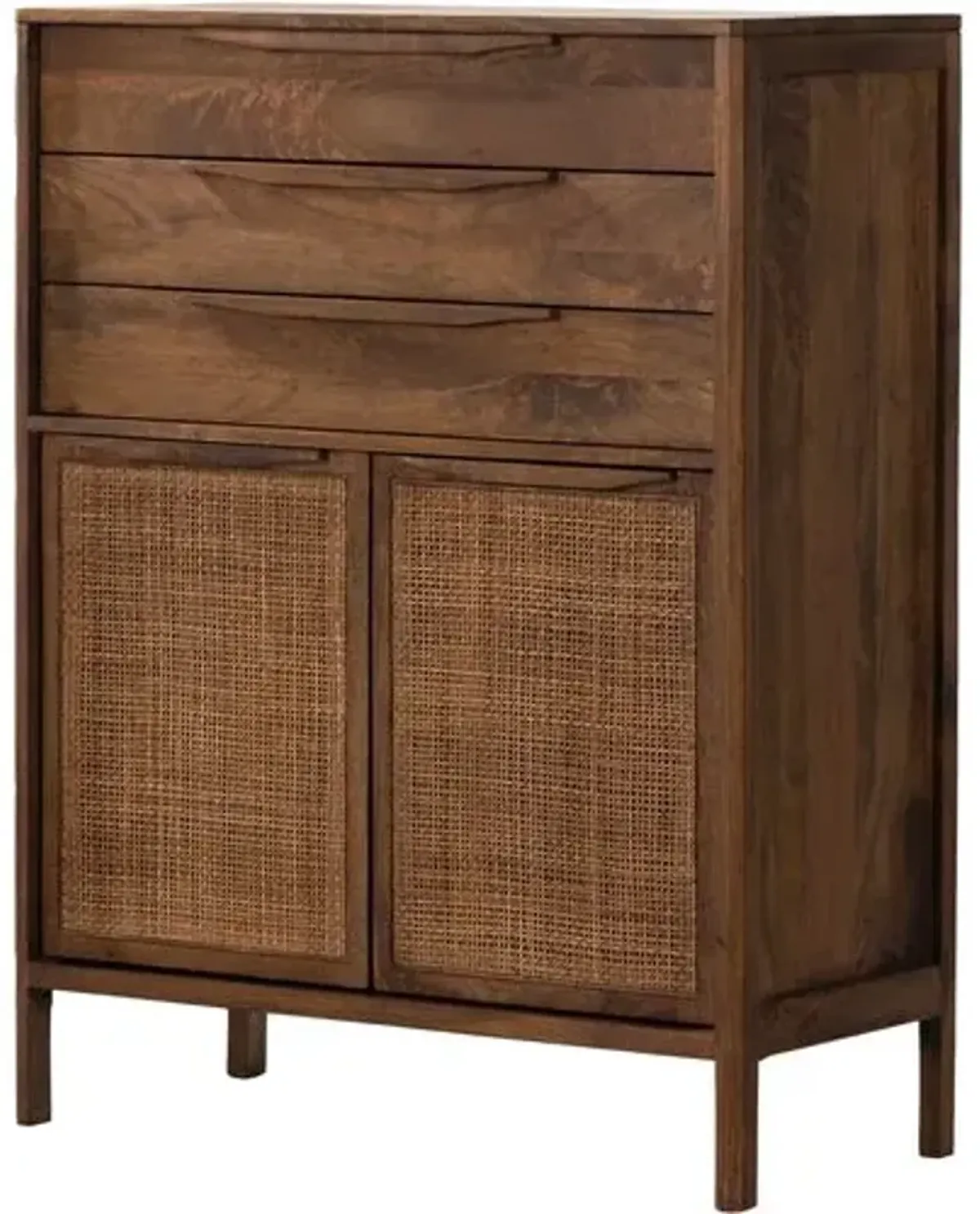 Selena Cane Tall Dresser - Brown