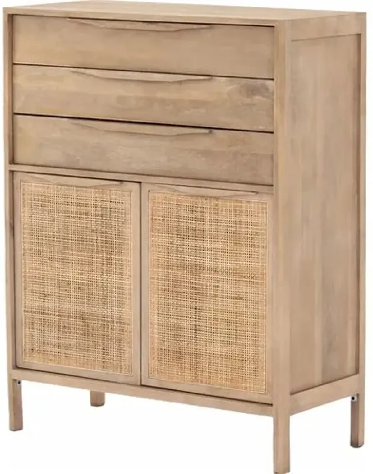 Selena Cane Tall Dresser - Beige