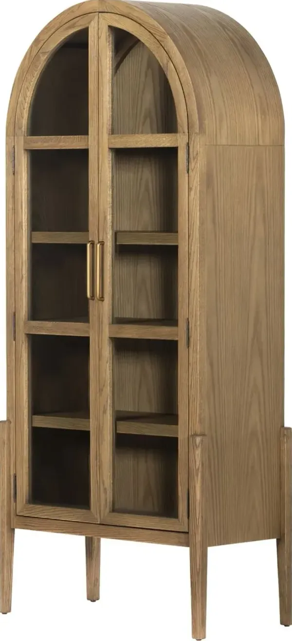 Hattie Arched Cabinet, Drifted Oak