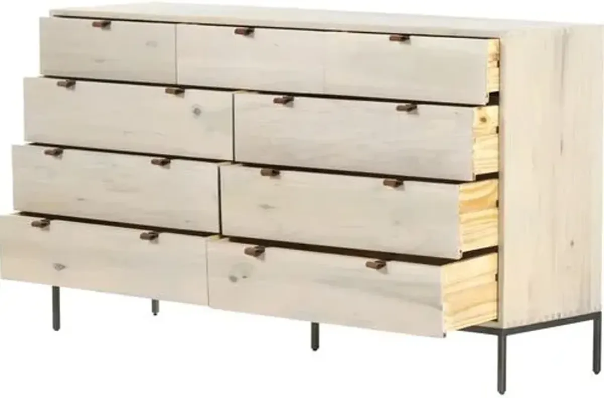 Justina 9-Drawer Dresser - Dove Poplar - Beige