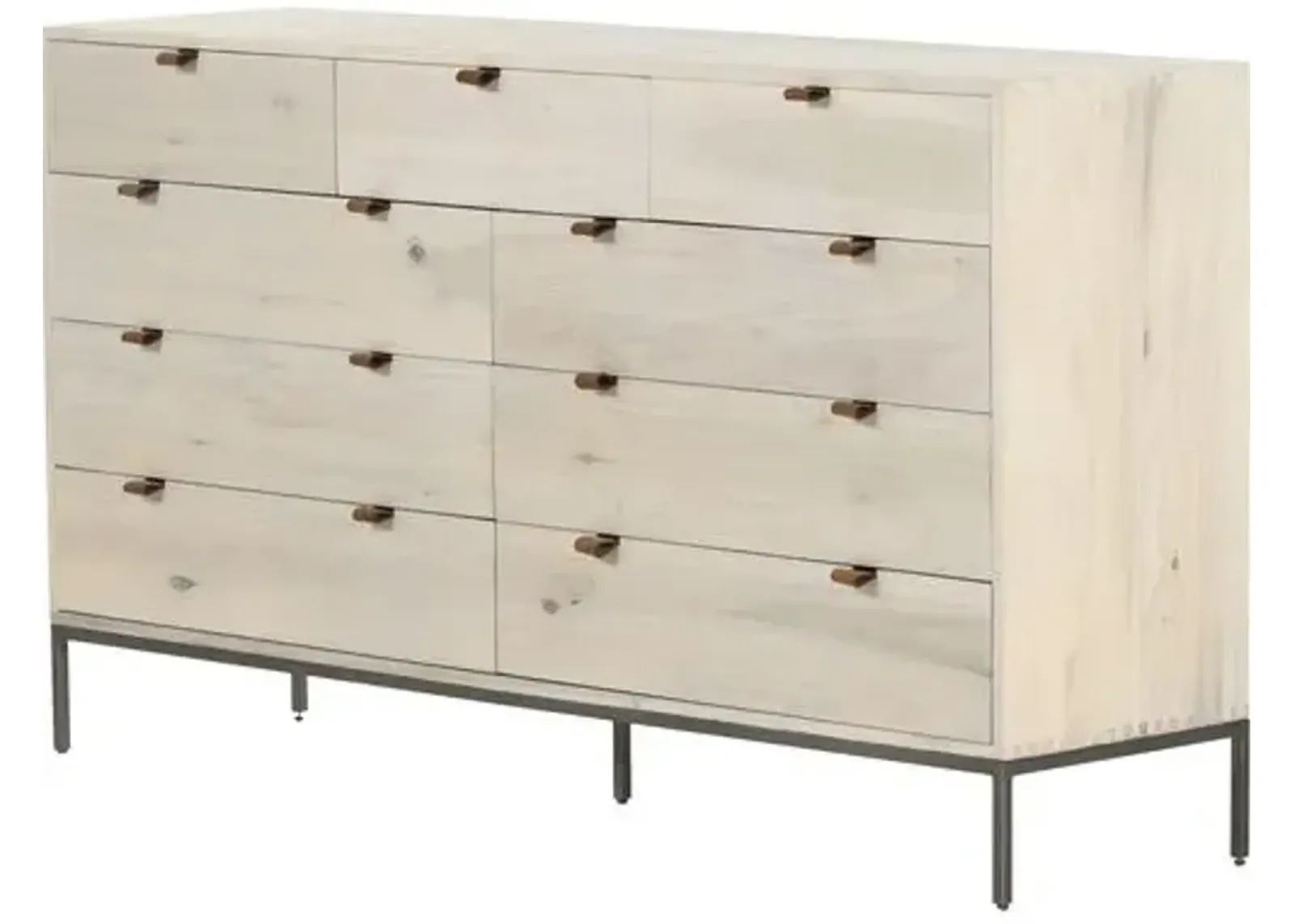 Justina 9-Drawer Dresser - Dove Poplar - Beige