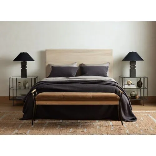 Justina Bed - Dove Poplar - Beige