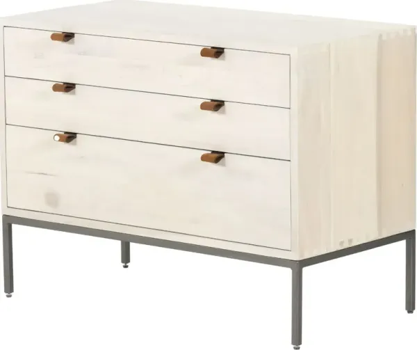 Justina Large Nightstand, Dove Poplar