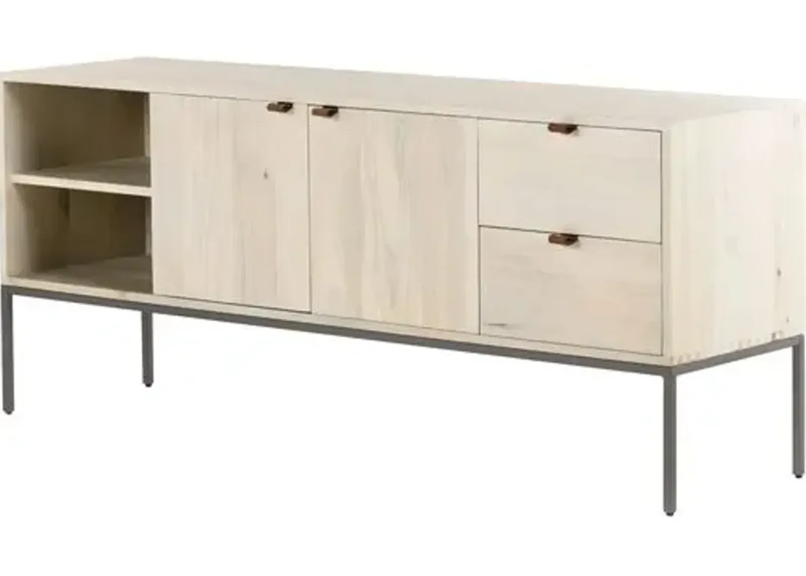 Justina Media Console - Dove Poplar - Beige