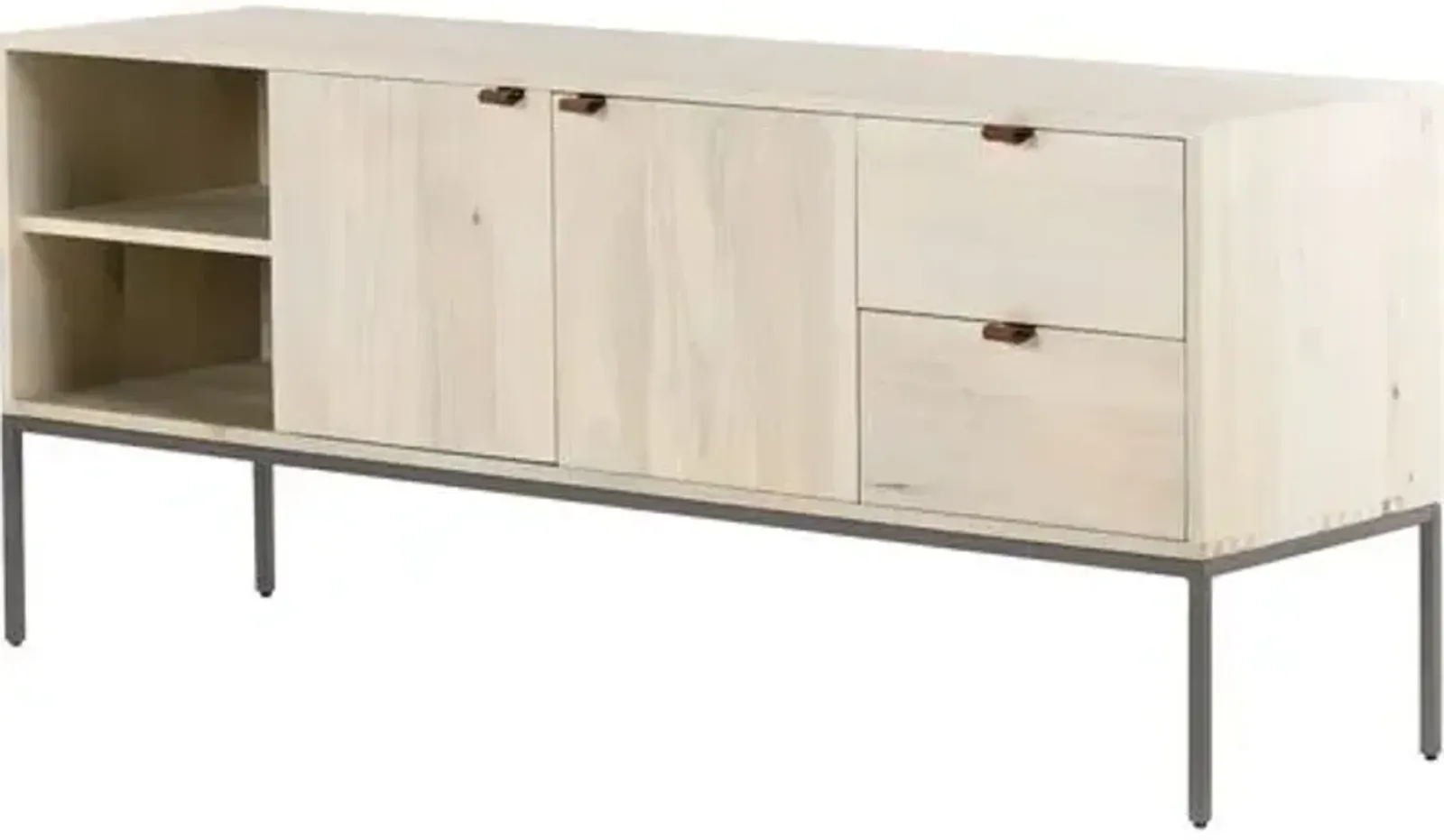 Justina Media Console - Dove Poplar - Beige