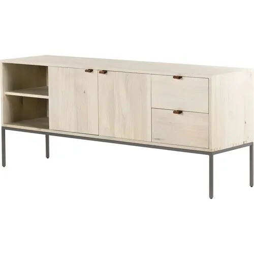 Justina Media Console - Dove Poplar - Beige