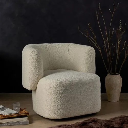 Dori Swivel Chair - Sheepskin Natural