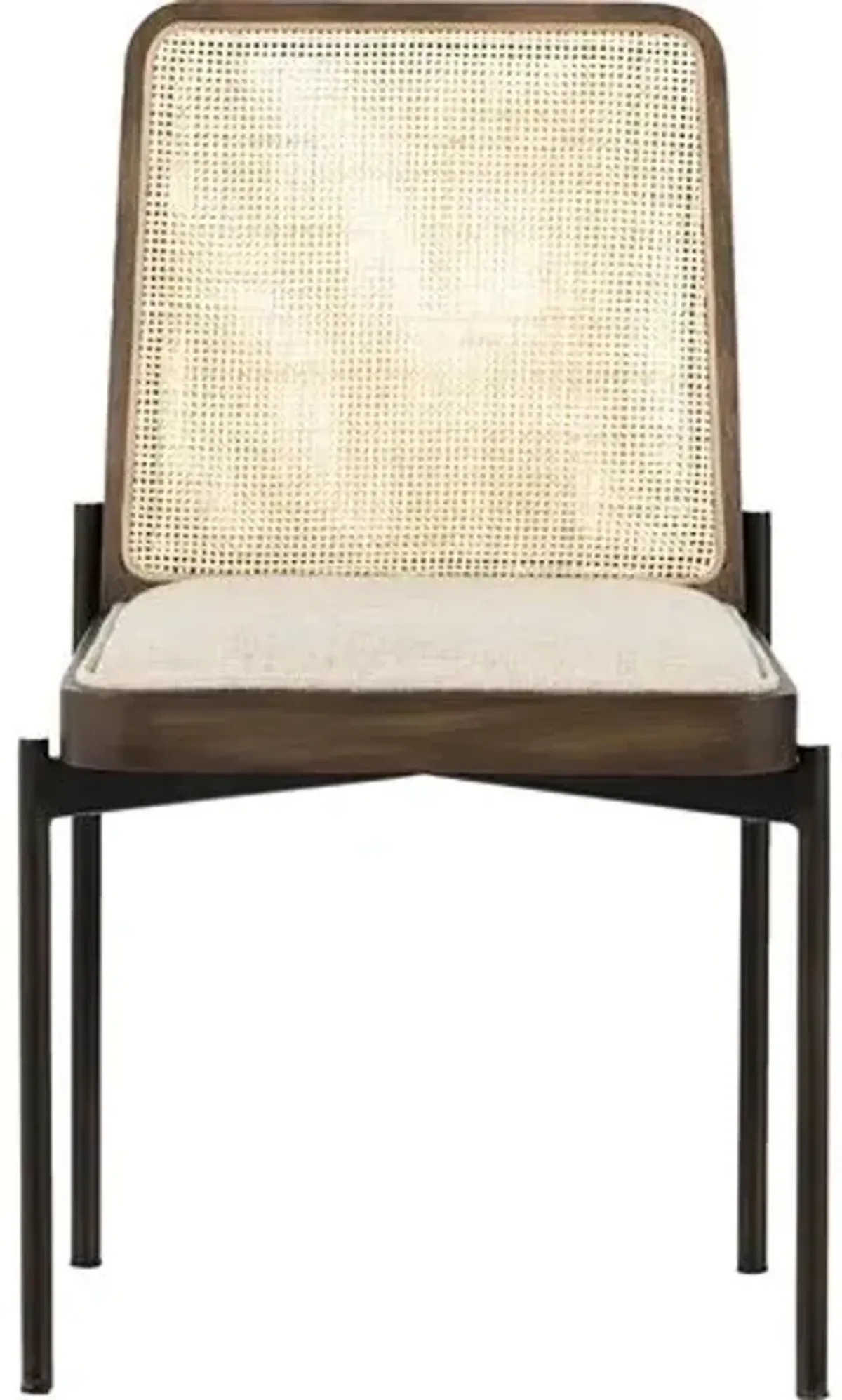 Rider Cane Dining Chair - Rustic Fawn/Cream Performance - Ivory